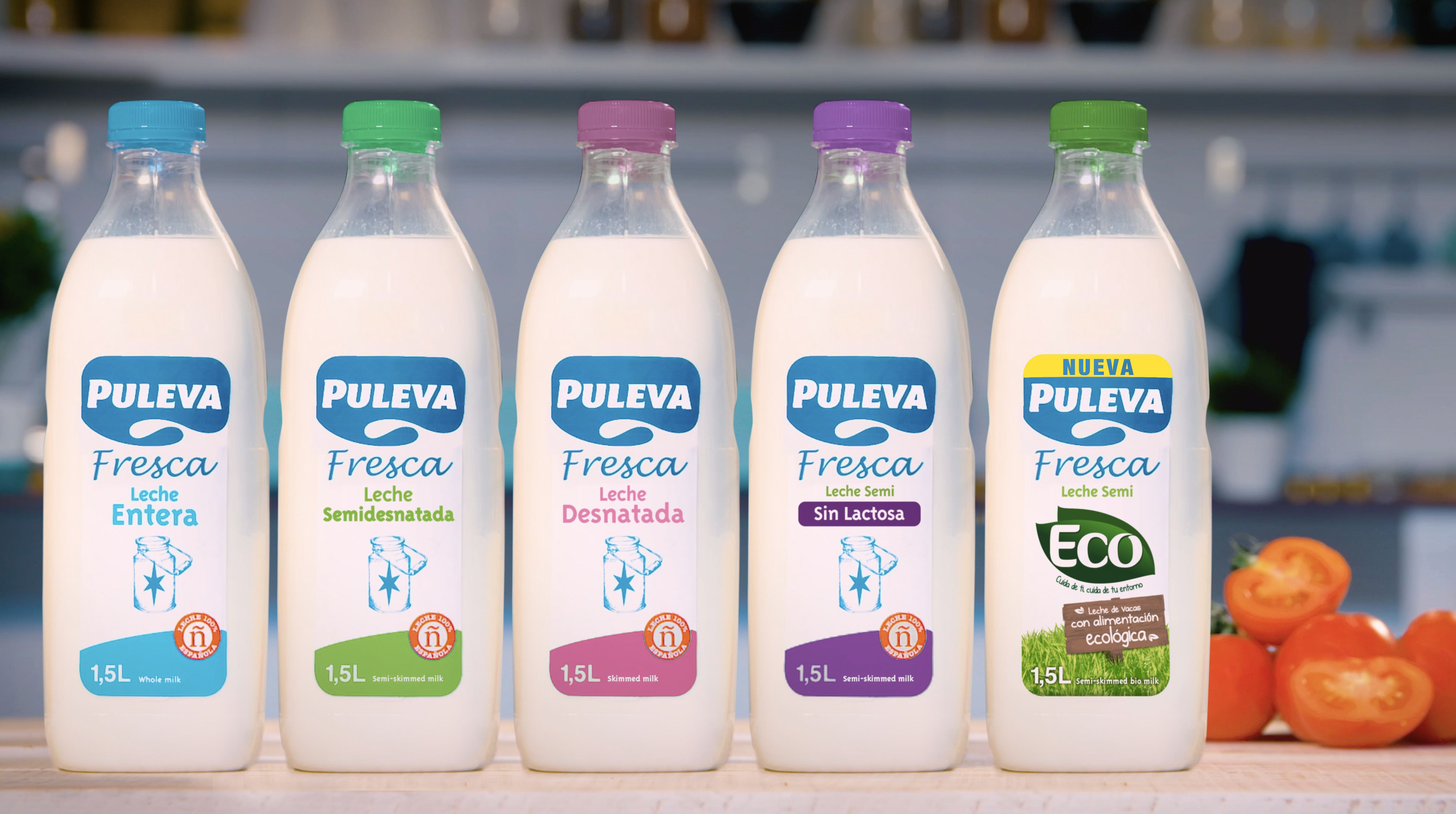 Leche fresca semidesnatada ecológica