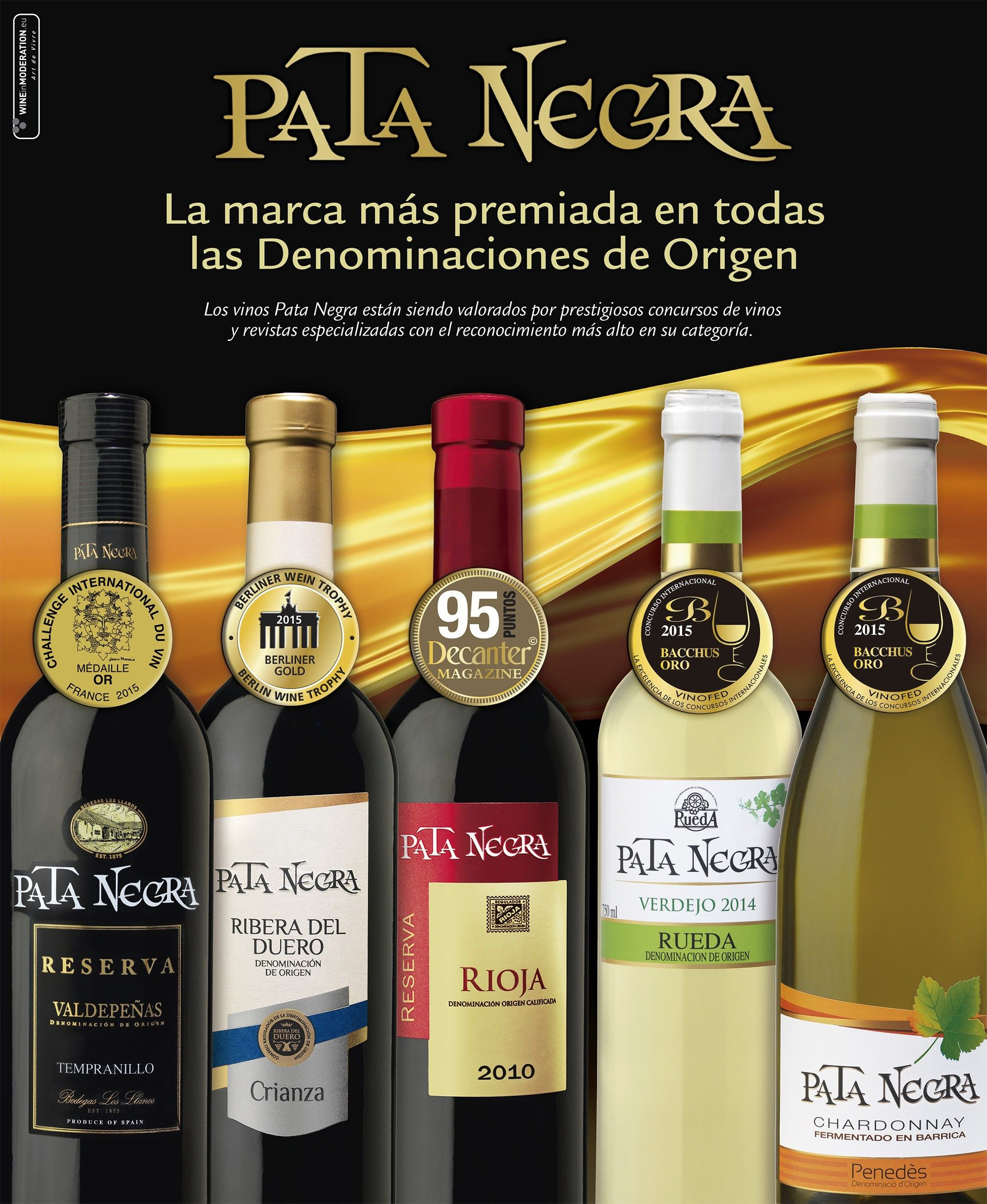 La marca Pata Negra, de J. García Carrión, el vino más vendido en