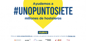 La principal misión de #unopuntosiete es exigir al Gobierno que concrete las medidas de cómo debe volver la hostelería para abrir con seguridad sus bares y restaurantes.