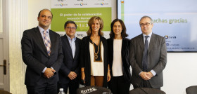 De izq. a dcha.: José Carlos Díez, Juan Antonio Germán (Mercadona), Carlos Cabrera (Institut Cerdá), Cristina Garmendia (Fundación Cotec) y Yolanda Cerdà (Institut Cerdá).