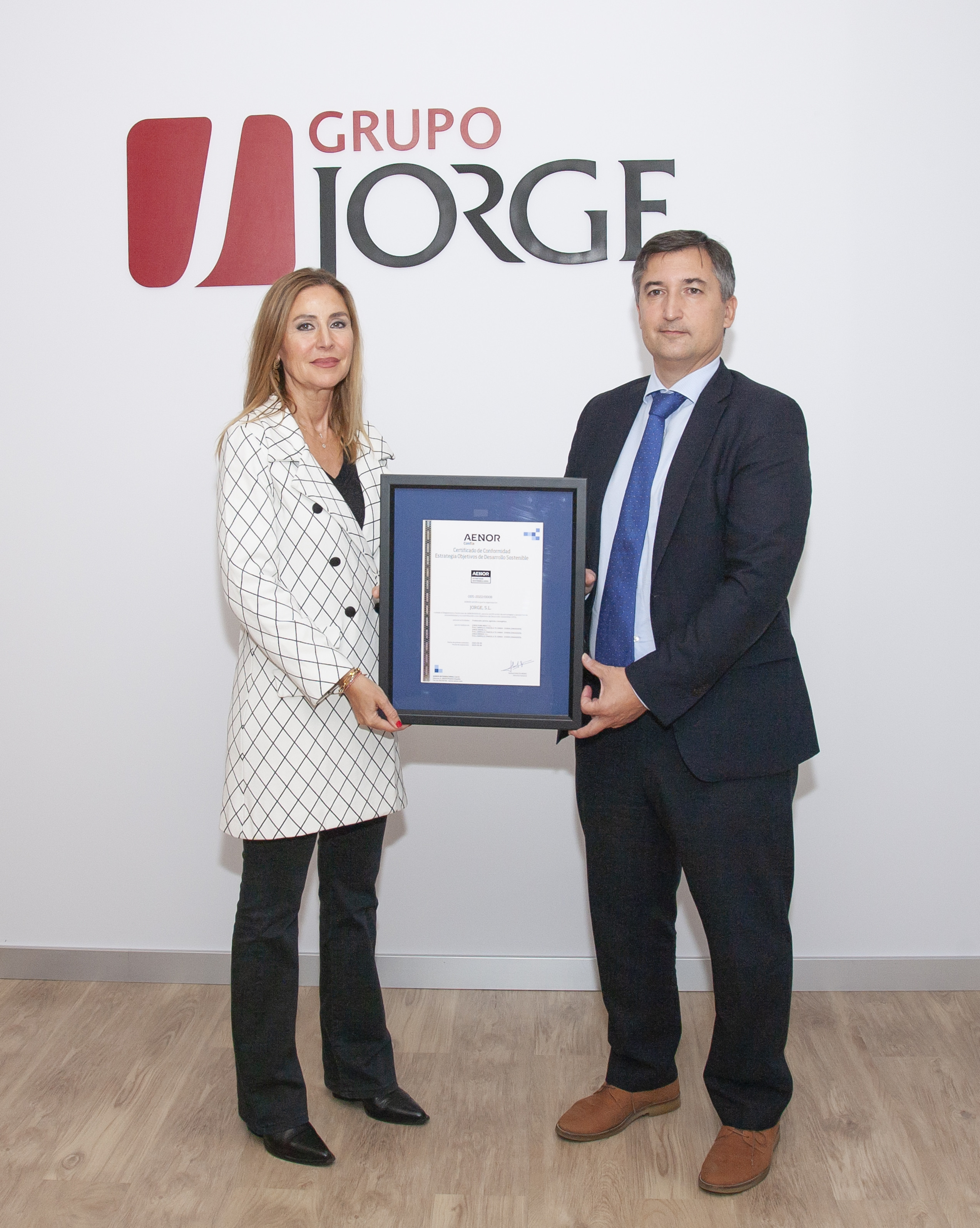 Grupo Jorge Obtiene El Certificado De Sostenibilidad Y Contribución A ...