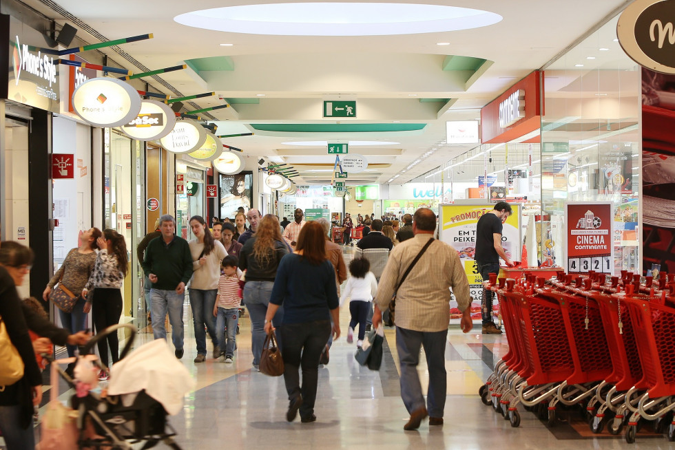 Interior   RioSul, a two storey shopping centre in Seixal, southern Lisbon, Portugal