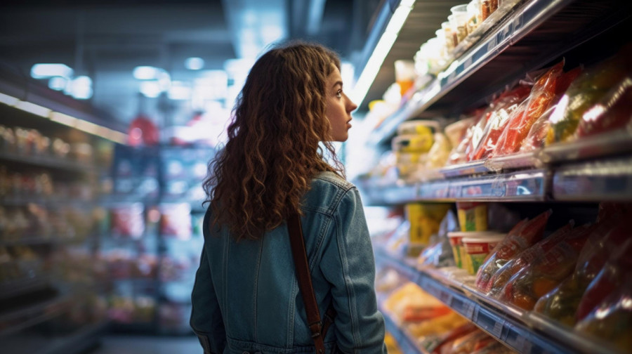 Mujer comprando