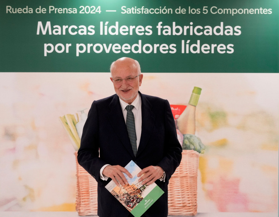 Juan Roig, presidente de Mercadona, tras la celebraci�n de la Rueda de Prensa 2024